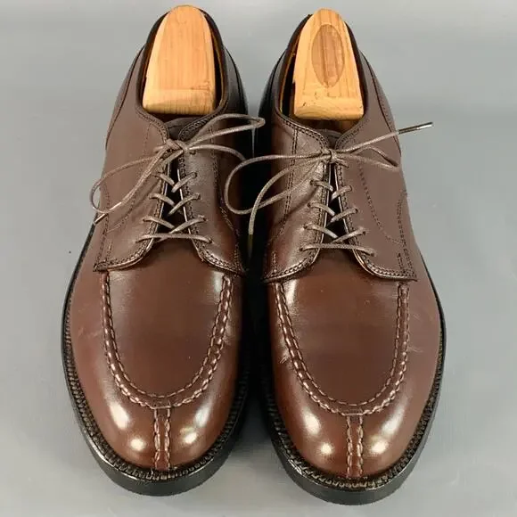 Size 6.5 Norwegian HS Blucher Brown Calfskin Leather Split Toe Lace-Up Shoes